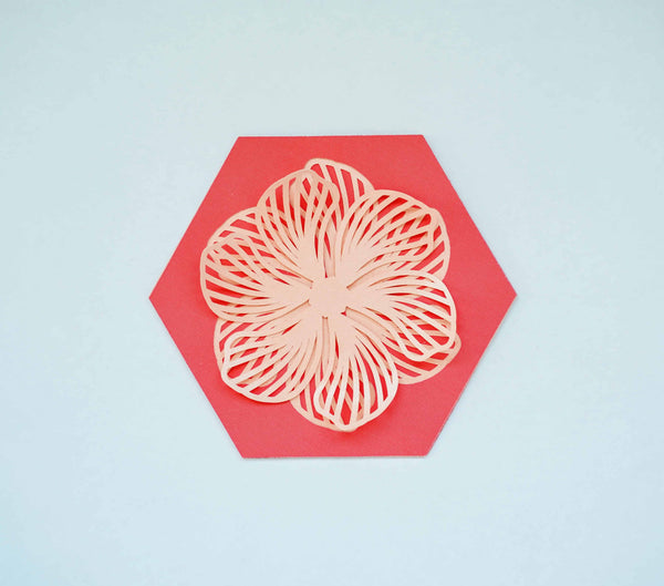 Floral Swirls Card SVG Template