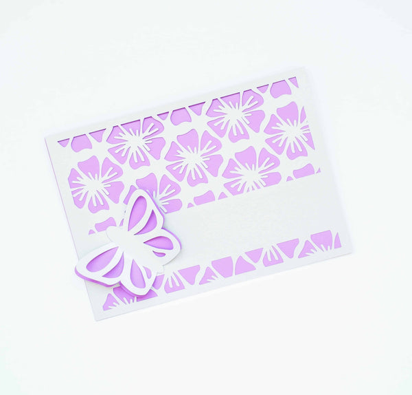 Butterfly and Flowers Card